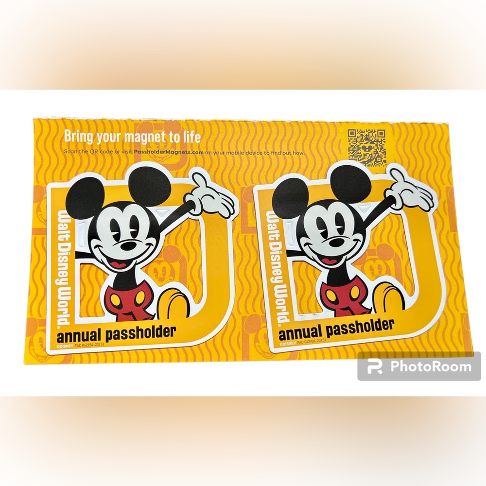 2 Mickey Disney Annual Passholder Magnets (Updated version)